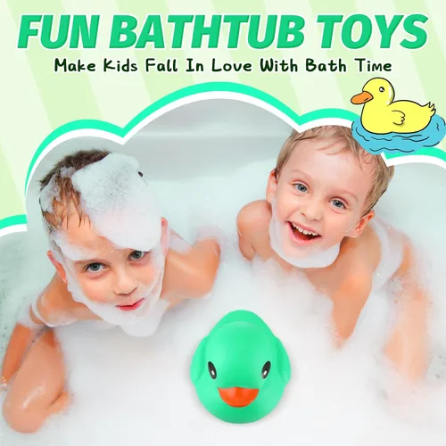 Vista 6 de Honoson Pato de Goma Gigante de 6.89 Pulgadas Pato de Goma Grande Patito Grande Juguete de Baño con Sonido Chirriante para Verano Baby Shower Fiesta