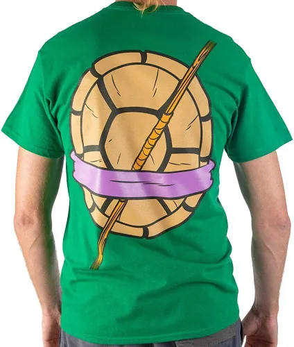 Vista 2 de Teenage Mutant Ninja Turtles Camiseta de disfraz para hombre TMNT