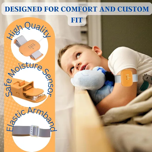 Vista 4 de Alarma de enuresis recargable para niños y niñas, entrenamiento para ir al baño, niños mayores, alarma de orina, temporizador para orinal con sensor