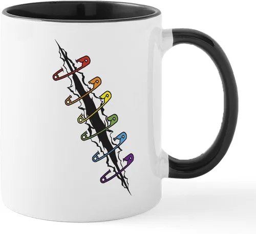 Vista 8 de CafePress Peace Love - Taza de café de cerámica para ukelele (11 oz (11.0 fl oz)