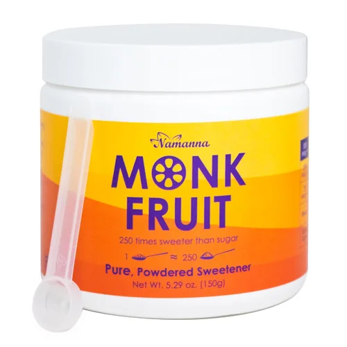 Vista 9 de NAMANNA Edulcorante puro de fruta de monje: cero calorías, cero carbohidratos, seguro paleo (50% Mogroside V, 2.47 onzas, 1,400 porciones)