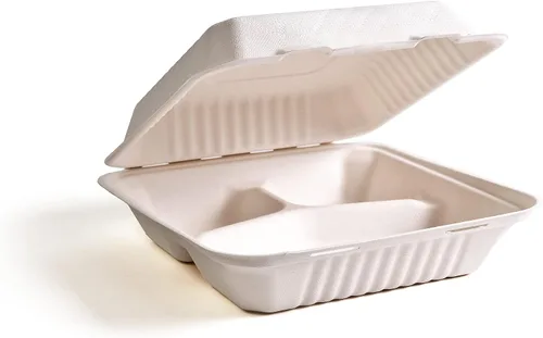 Vista 9 de Green Wave Ovation OV-B066 - Contenedor de alimentos de 1 compartimiento de 6 x 6 x 3 pulgadas, 1 compartimento, bagazo de aspecto de mármol