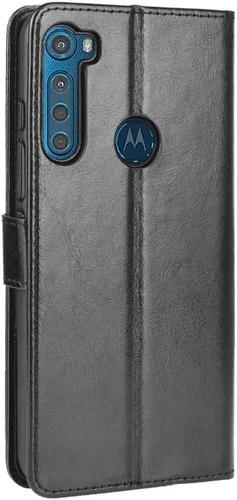 Vista 3 de Funda para Motorola Moto One Fusion+ Funda de piel con tapa para Motorola Moto One Fusion+ XT2083-1 XT2067-1 XT2067-1 XT2067-2 XT2067-3 Funda Negra