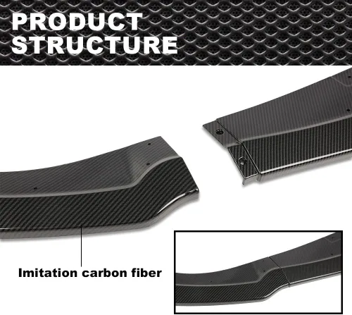 Vista 4 de Divisor de parachoques delantero sin pintar compatible con Subaru Impreza WRX STI CS2 2006-2007
