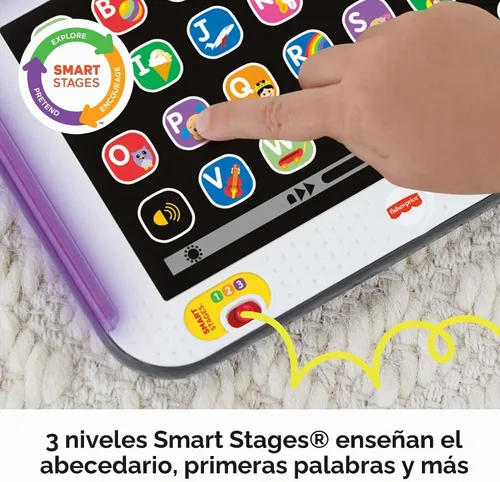 Vista 3 de Tablet Smart Laugh and Learn de Fisher-Price Laugh, gris