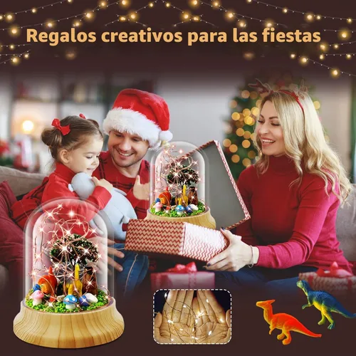 Vista 5 de Crea tu propia luz nocturna, kits de bricolaje de dinosaurio para niñas, luces nocturnas mágicas creativas USB Edición de mejora, juguetes