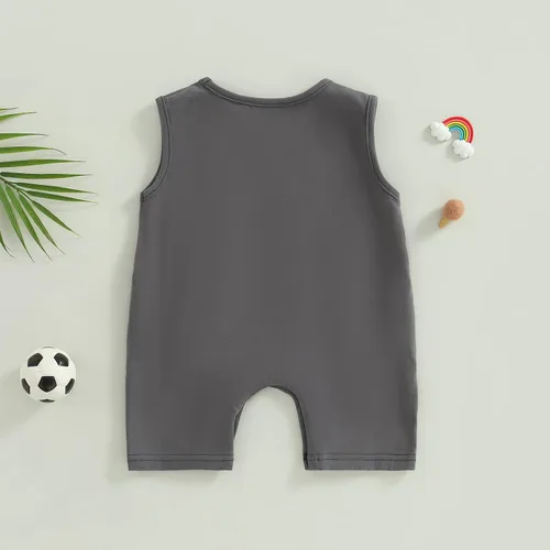 Vista 22 de Mameluco unisex de manga corta para bebé recién nacido, con botones, de una pieza, ropa de color sólido