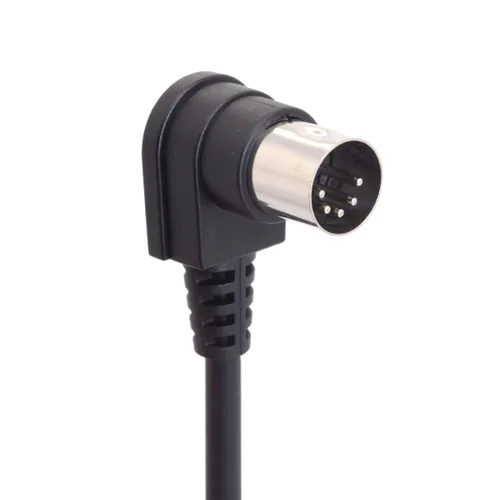 Vista 4 de Cable de extensión MIDI DIN, 5 pines DIN de 90 grados de ángulo macho a enchufe hembra Cable adaptador MIDI/AT para sintetizador de teclado MIDI
