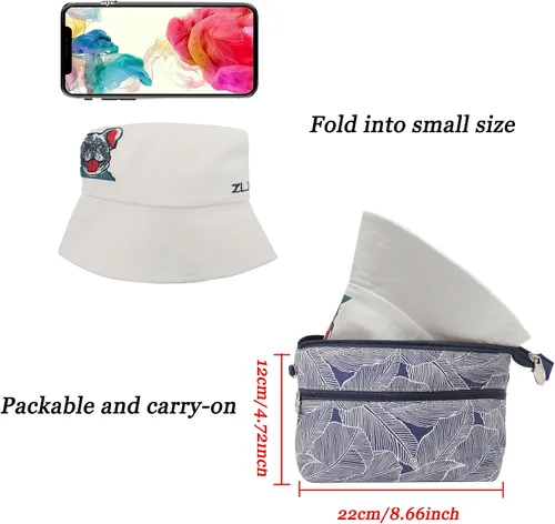 Vista 159 de ZLYC Gorra de pescador bordada de moda unisex para hombres y mujeres