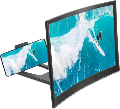 Vista 6 de MECCANIXITY Lupa de pantalla de 12 pulgadas para teléfono celular, proyector de aumento 3D HD, soporte amplificador de pantalla para todos