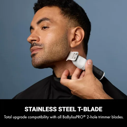 Vista 2 de BaBylissPRO COREFX - Recortadora de barba inalámbrica profesional para hombres con motor de alta velocidad de 6,800 RPM y hoja en T de acero