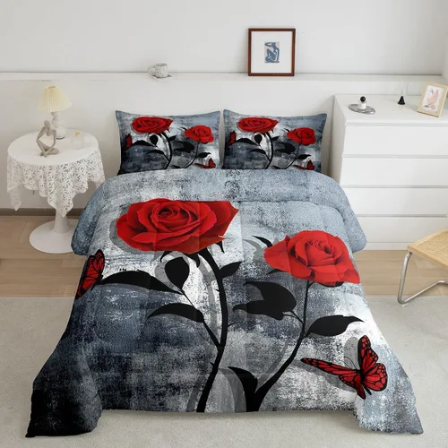 Vista 17 de Erosebridal Juego de ropa de cama turquesa tamaño individual para niños y niños, color verde azulado y gris degradado para niñas y adultos, relleno