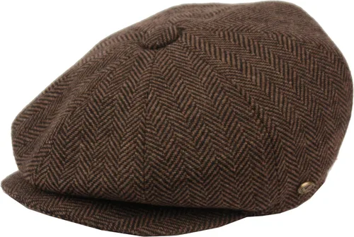 Vista 5 de Sombrero clásico de 8 paneles de mezcla de lana Newsboy Snap Brim Collection para hombre