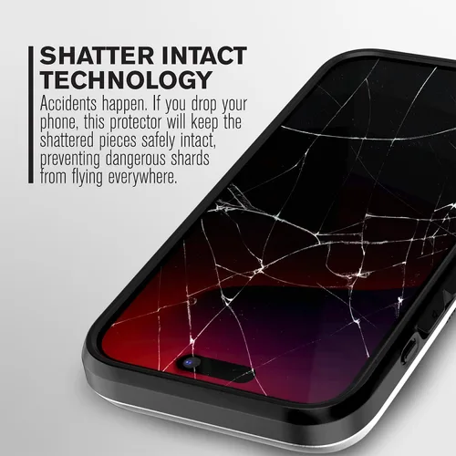 Vista 7 de VENA Protector de pantalla de vidrio templado de privacidad de 2 vías compatible con Apple iPhone 15 Pro Max (6.7 pulgadas) – 3 paquetes