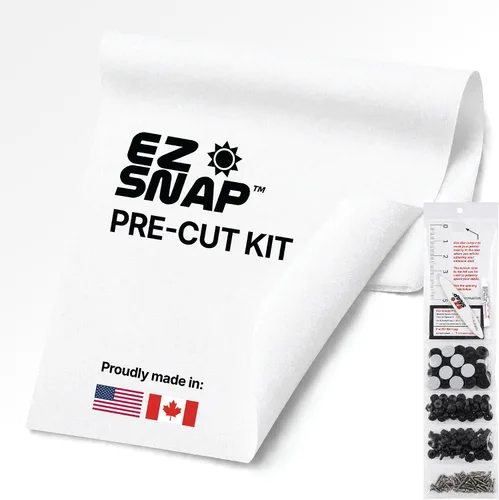 Vista 8 de EZ Snap - Pantallas solares para ventanas exteriores, persianas sin taladro, bricolaje Negro