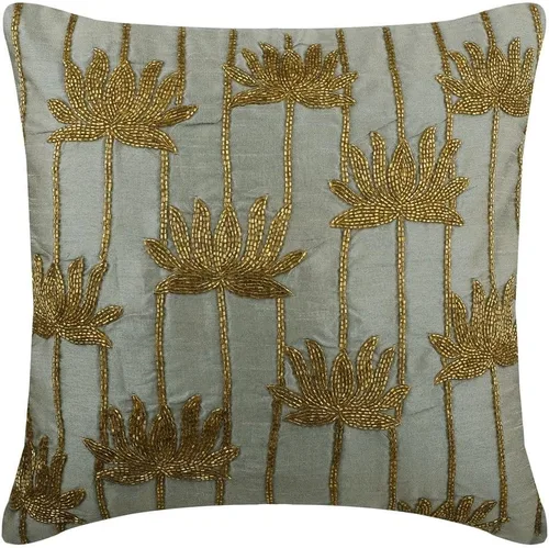 Vista 7 de The HomeCentric Funda de almohada personalizada, color plateado de 12 x 12 pulgadas, fundas de almohada de arpillera, enrejado y celosía y almohadas