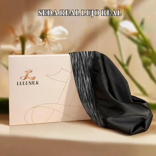 Vista 7 de LULUSILK Gorro de Dormir con Forro de Seda de Morera, Se Acabó el Cabello Encrespado y Enredado, Envoltorio de Cabello de Seda que se Mantiene