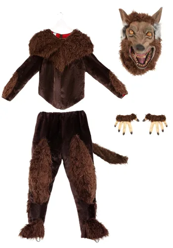 Vista 7 de Disfraz de hombre lobo deluxe Multicolor