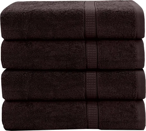 Vista 27 de GOLD TEXTILES Juego de 24 toallas de baño negras de alta absorción, multiusos, secado rápido, para piscina, gimnasio, hotel, spa