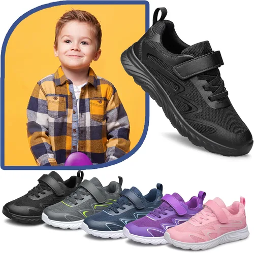 Vista 3 de AMANSSE Zapatos deportivos para niños y niñas, para correr, escuela, para niños pequeños, niños grandes