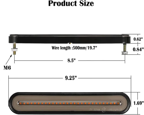 Vista 5 de 2 piezas Luz de Freno y Señal de Giro Trasera para Remolque, Camión, Furgoneta, Vehículo Todo Terreno, Accesorios Universales, Luz de Freno
