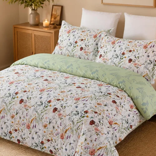Vista 25 de Helthep Funda de Edredón Floral Tamaño Queen Full, Funda de Edredón de Algodón 100% Lavable Tamaño Full (80" x 90") con 2 Fundas de Almohada