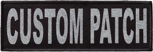 Vista 25 de Dogline Parche personalizado con letras con brillantina para perro, chaleco, arnés o collar, parches personalizables con texto brillante Azul