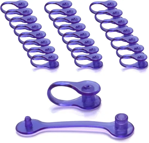 Vista 11 de 25 piezas de plástico The Acrylic Place llavero conector pestaña/broche/clip (transparente)