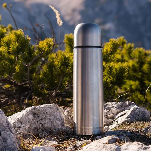 Vista 7 de Botella térmica aislada con taza, frasco de café de acero inoxidable para bebidas calientes y frías, botella de agua aislada al vacío, taza de viaje