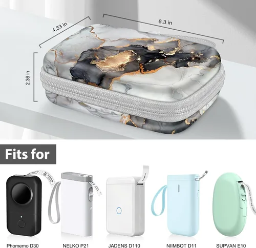 Vista 2 de FINTIE Funda para etiquetadora compatible con Phomemo D30 D35, NELKO P21, SUPVAN E10, NIIMBOT D11 D110, JADENS D110, ORGSTA S001 - Funda
