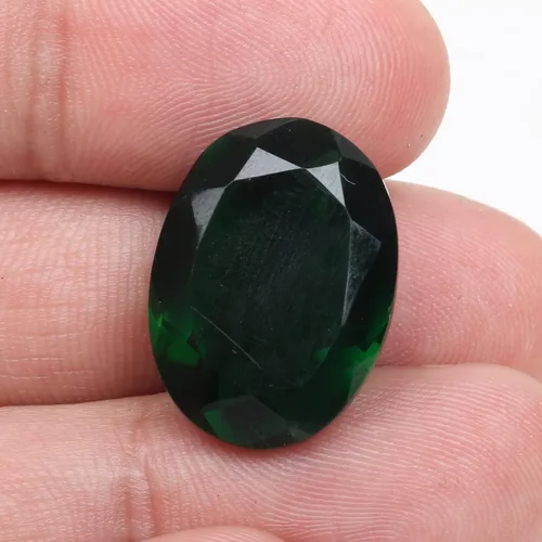 Vista 4 de REAL-GEMS Piedra preciosa suelta Amatista verde 19.95 Ct La mejor forma ovalada Piedra preciosa suelta, Gema, amatista de imitación