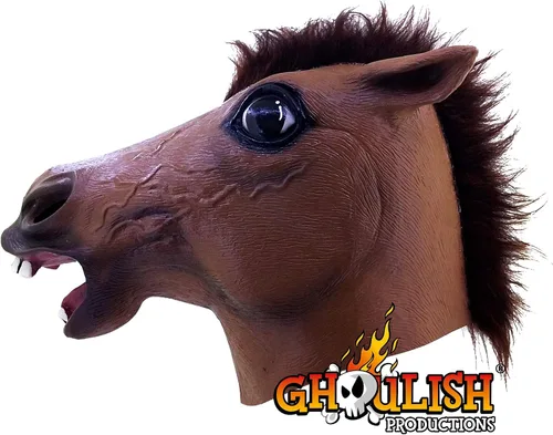 Vista 14 de Ghoulish - Máscara de caballo marrón talla única