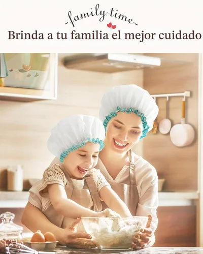 Vista 6 de Mikimini - Gorro de ducha blanco para cabello largo, 1 paquete, 12 pulgadas, tamaño grande, impermeable, lavable, para mujeres y niñas, súper lindo
