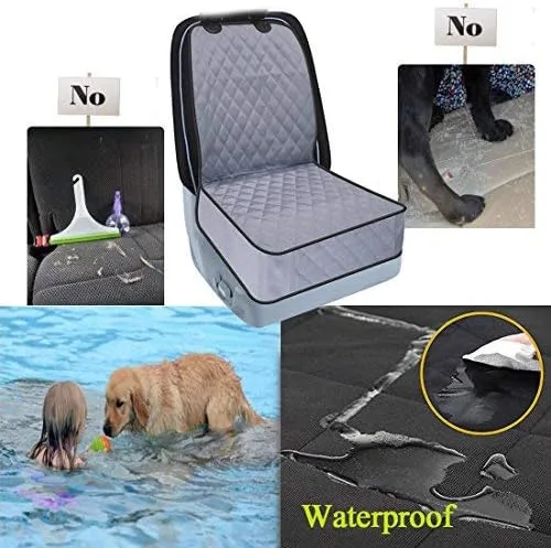 Vista 4 de FLR - Funda para asiento de perro para mascotas, impermeable, lavable, para coche, coche, mascota, perro, funda protectora con 1 pieza de cinturón