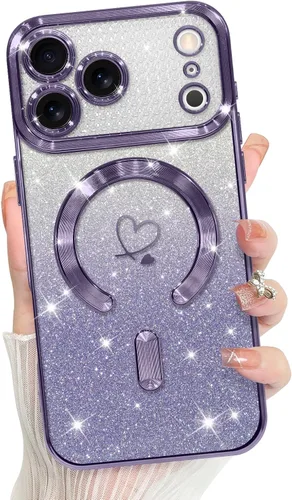 Vista 58 de Bonoma Compatible with iPhone 17 Pro Max Case 2025 Heart Checkered -Gold A cuadros-oro