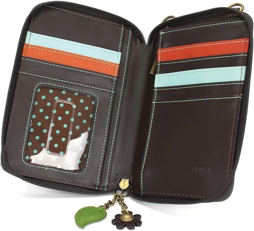 Vista 5 de CHALA Cartera cruzada para teléfono celular, bolso de mano multicolor de piel sintética para mujer con correa ajustable