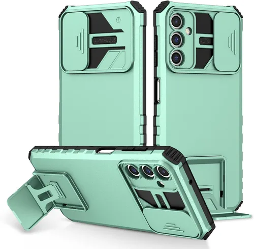 Vista 23 de Funda compatible con Samsung Galaxy M13 5G/A04 Dimensional Soporte Ventana Corredera Teléfono Móvil Funda Protectora a Prueba de Golpes para Samsung