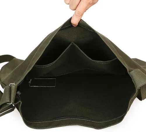 Vista 4 de Covelin Bolso de hombro para mujer de estilo retro clásico informal bohemio bolso de mano o cruzado tamaño grande de lona