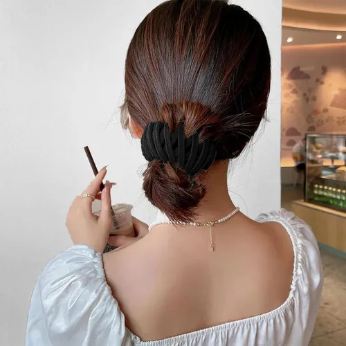 Vista 4 de 7 accesorios para el cabello para mujer, pinza mágica para el cabello con pinzas para moño de pelo