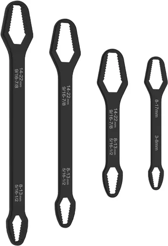 Vista 8 de Juego de 4 llaves Torx universales de 5/16 a 7/pulgadas, llave Torx de doble cabeza, ajustable, autoapretable, herramientas de mano, llave