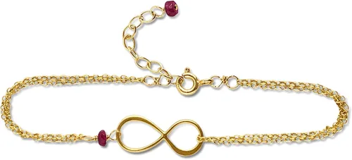 Vista 101 de Pulsera con dije de infinito con piedra natal, joyería hecha a mano, regalo para ella