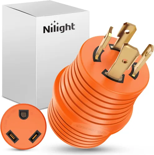 Vista 14 de Nilight Adaptador de Corriente para RV de 30 Amperios a 15 Amperios 110 Voltios Enchufe RV de Servicio Pesado TT-30P a 5-15R Enchufe Macho de 30A a