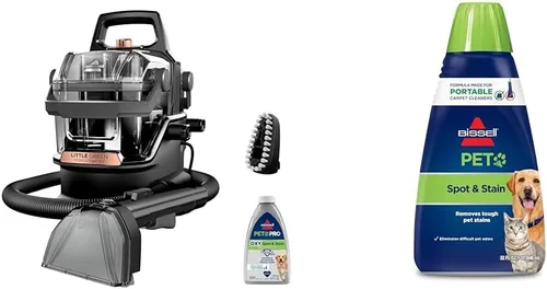 Vista 2 de Paquete de BISSELL Little Green HydroSteam Limpiador portátil multiusos de alfombras y tapicería, detallador de automóviles y automóviles, 3618 +