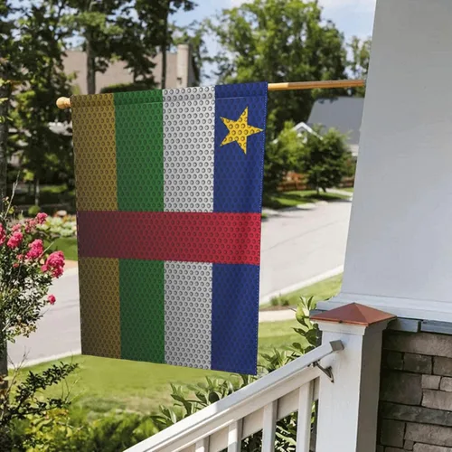 Vista 8 de Flag Of The Central African Republic Garden Flag 28"x40" Inch Double Sided Garden Flags Home Lawn Outdoor Decor Flags Party Banner Welcome Flag