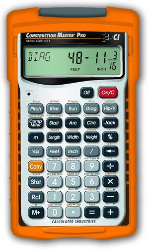 Vista 2 de Calculated Industries Construction Master Pro Advanced Construction Math - Calculadora de fracciones de pies y pulgadas + paquete de escala