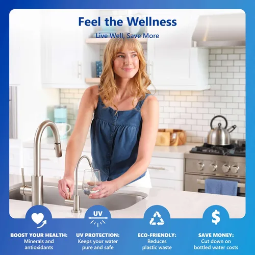 Vista 8 de Express Water Sistema de filtración de agua de ósmosis inversa de 11 etapas con filtro alcalino y UV, grifo de níquel cepillado - Filtro de agua