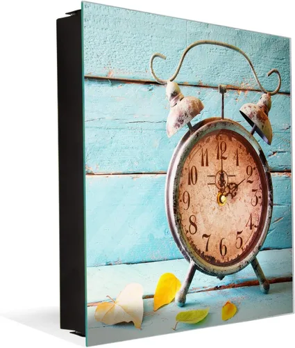 Vista 23 de Concept Crystal Gabinete decorativo de almacenamiento de llaves con tablero blanco de vidrio K10A: pestillo antiguo sin entrada