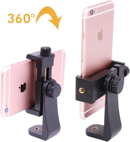 Vista 3 de AFAITH Soporte de trípode para teléfono celular con control remoto, adaptador de soporte para teléfono con abrazadera ajustable para iPhone 16 15 14