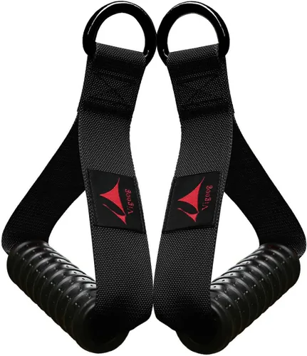 Vista 13 de Heavy Duty Gym Workout Handles Attachment for Cable Machine,Resistance Band,Pulley System Home Exercise Equipment, Comfortable and Stronger Grip