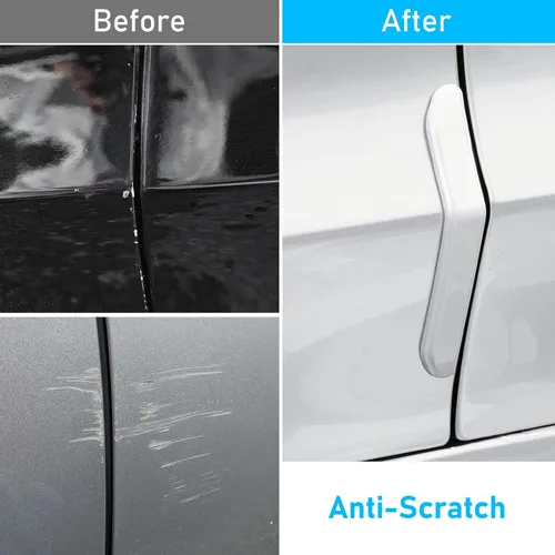 Vista 3 de Compatible con Tesla Model 3 Protectores de Bordes de Puerta, 4 Piezas Tiras Anticolisión Blancas para Puertas de Automóvil para Model 3 2017 2018
